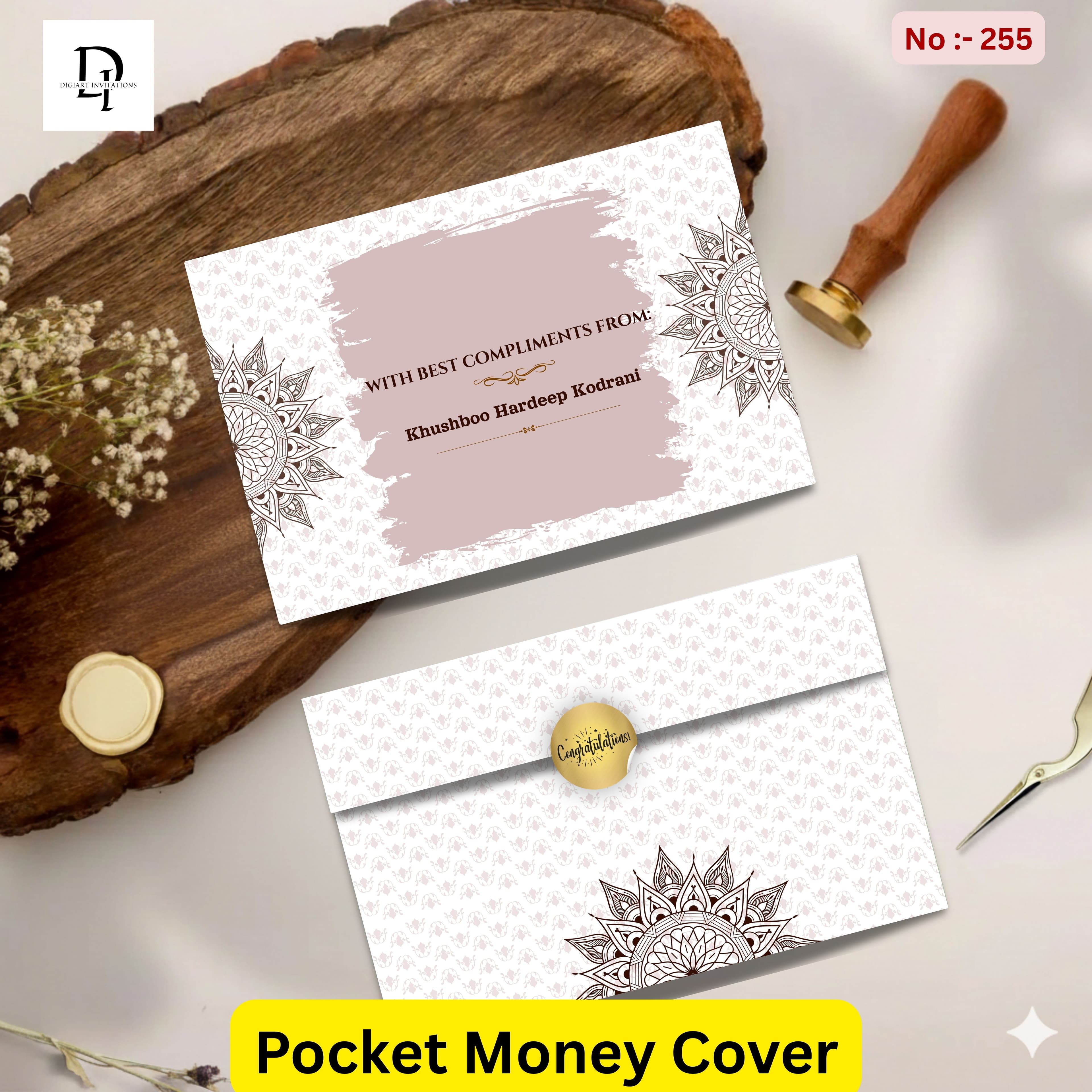 Custmize Pocket Shagun Cover