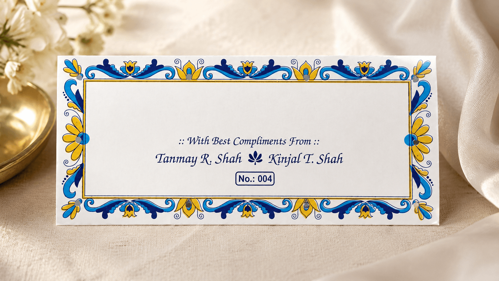 Blue Golden Border