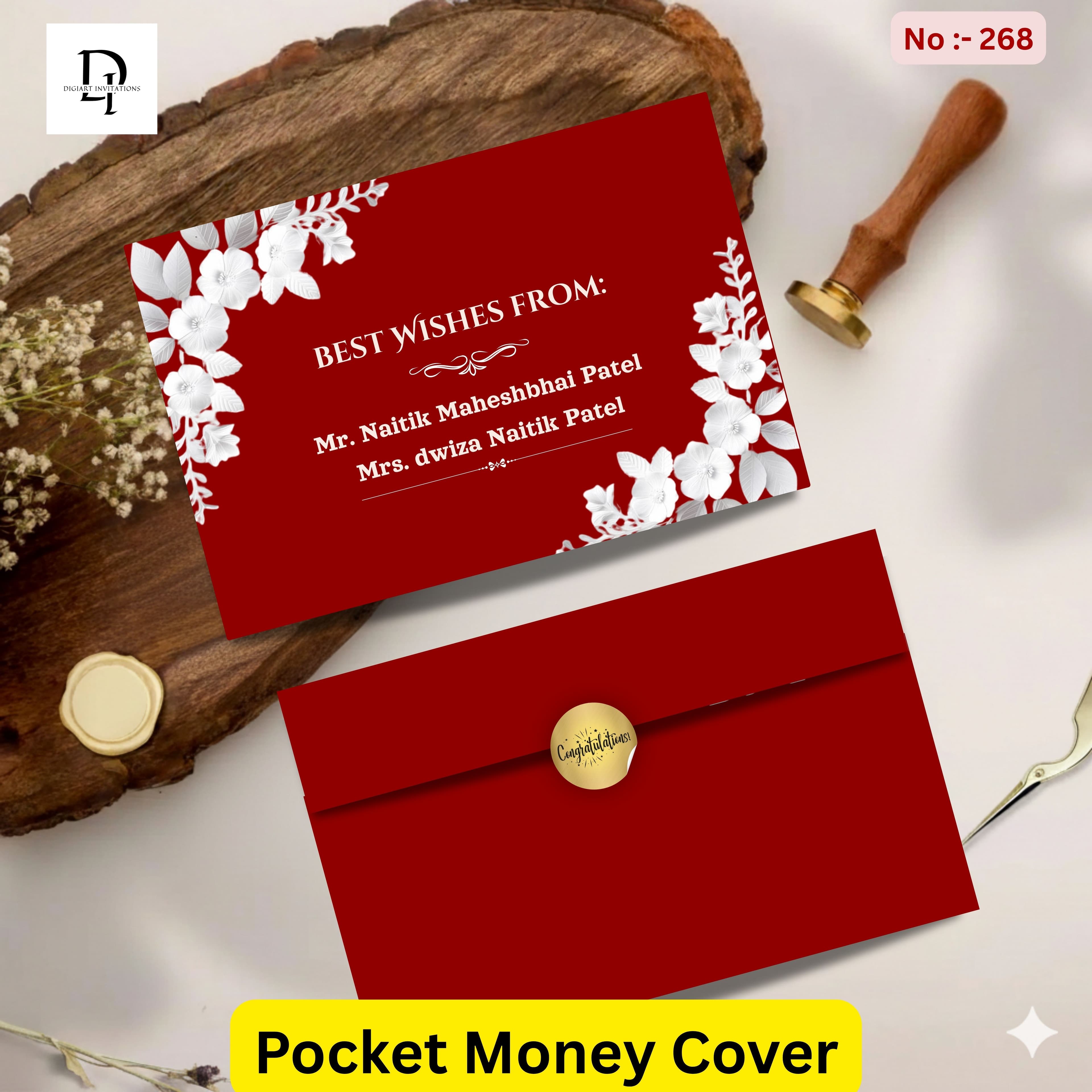 Maroon White Floral Shagun Cover