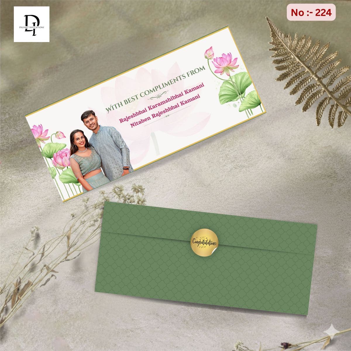 Peacock & Lotus Shagun Cover