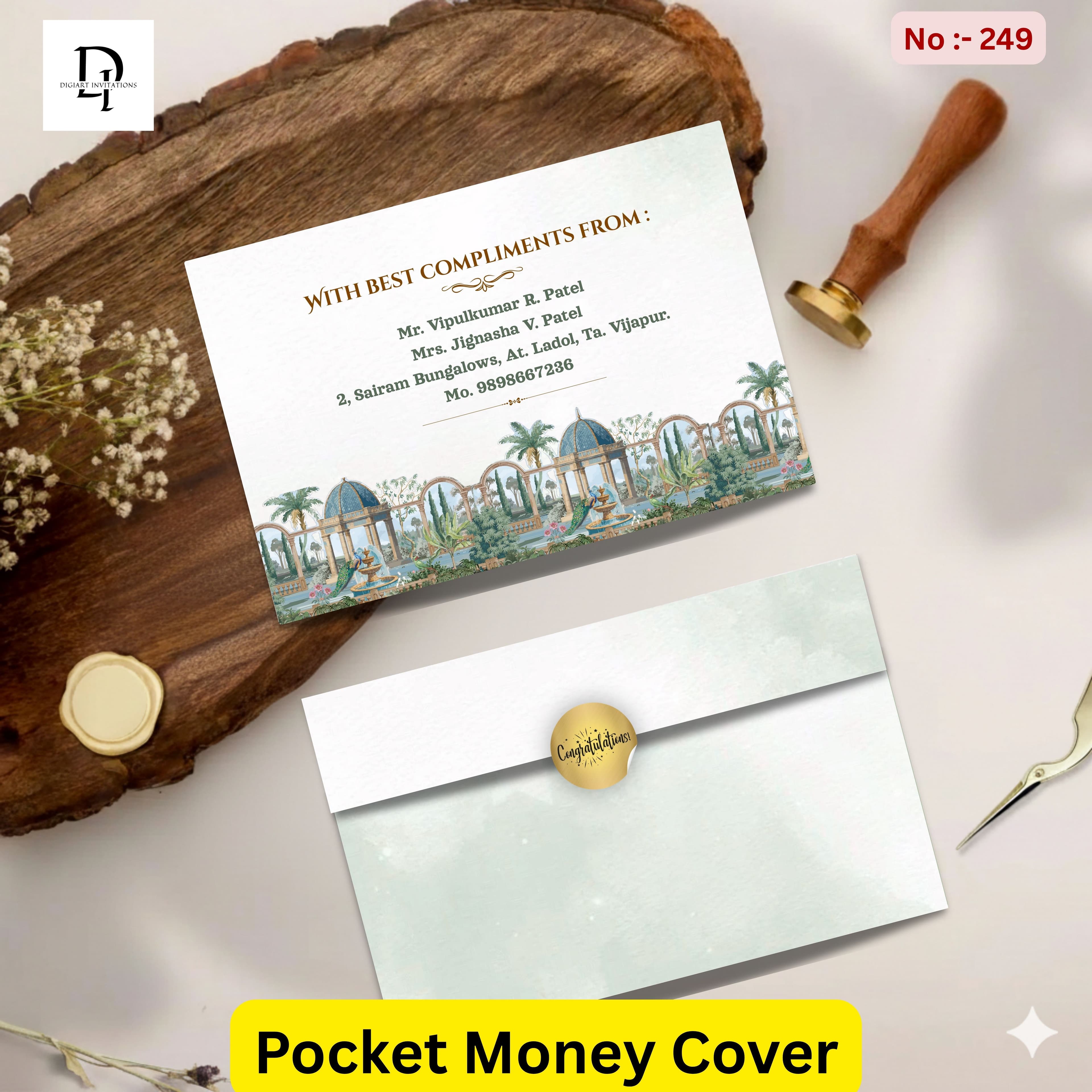 Royal Palace Garden & Arches Pocket Shagun Cover