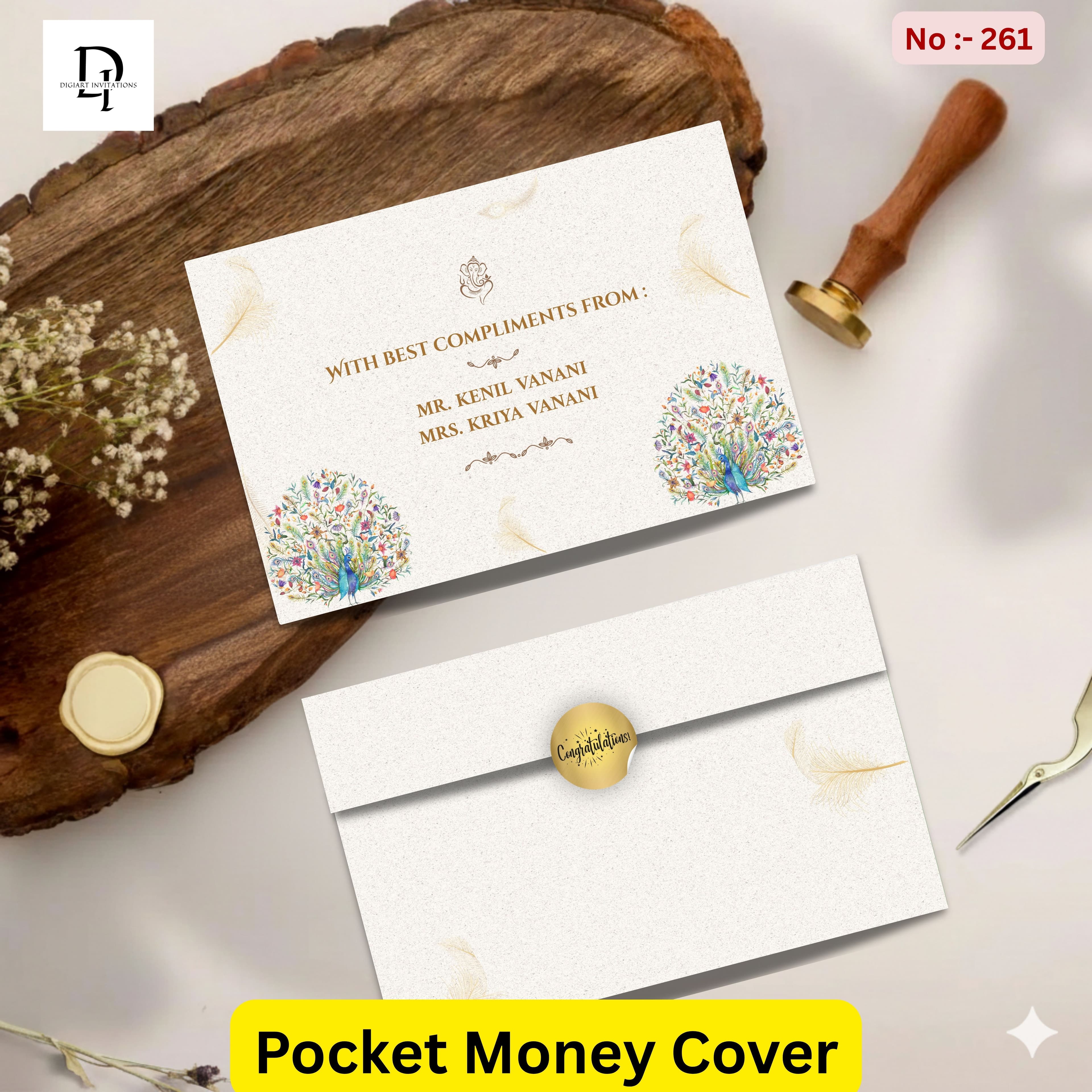 Custmize Pocket Shagun Cover
