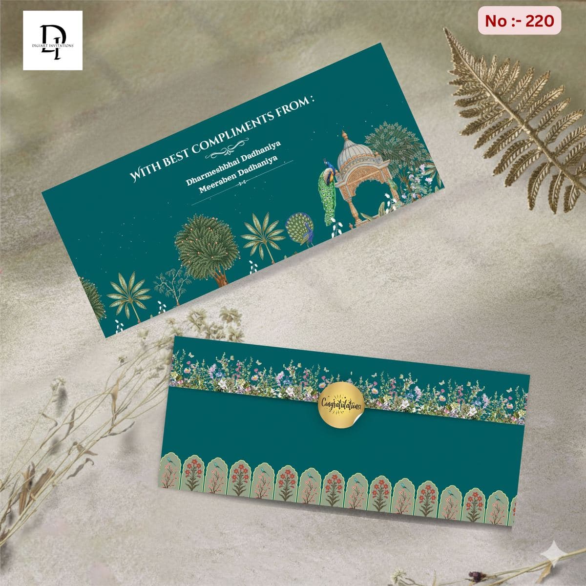 Peacock Garden Shagun Cover