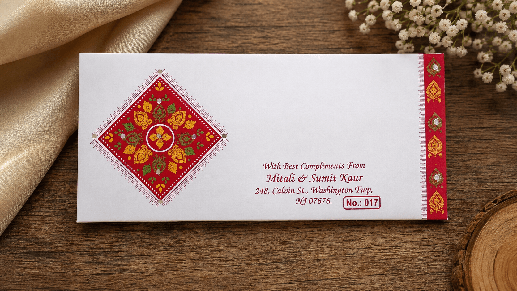 White Traditional Floral Wedding Cover