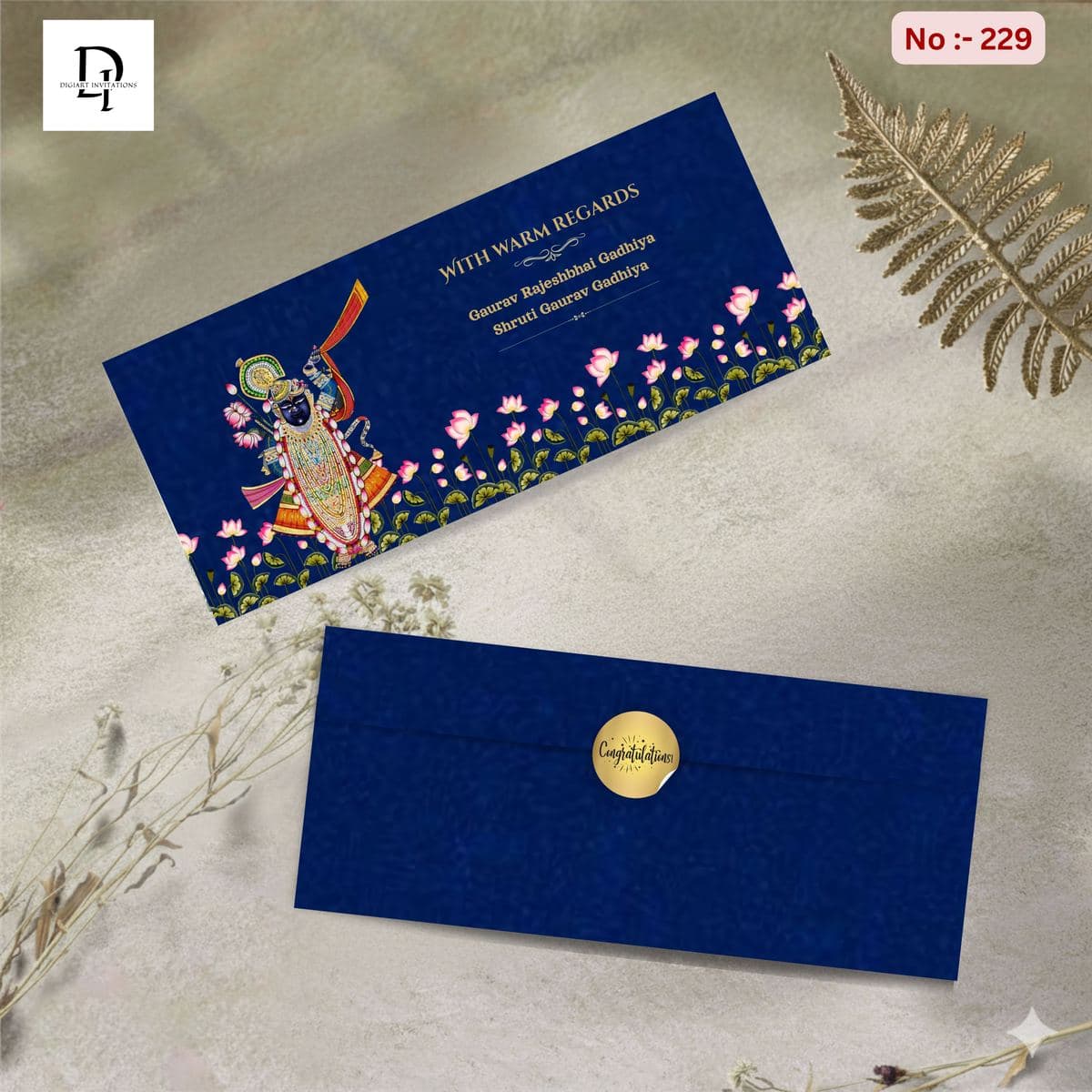 Royal Blue Shrinathji Shagun Cover