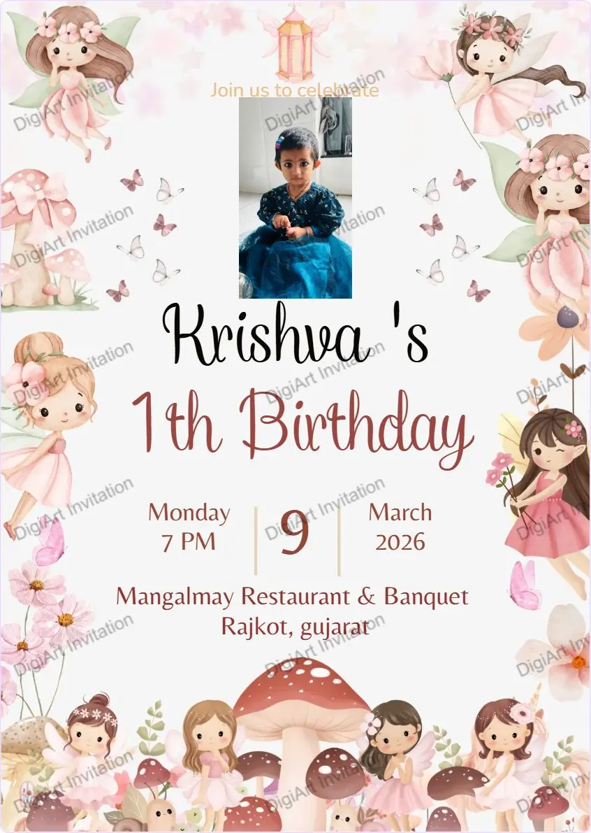Enchanted Fairy Birthday Invitation
