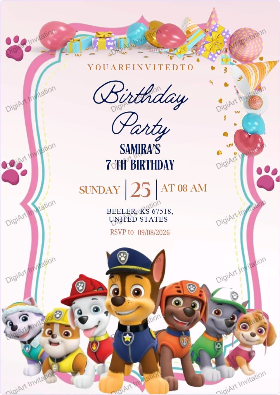 Paw Patrol Birthday Theme