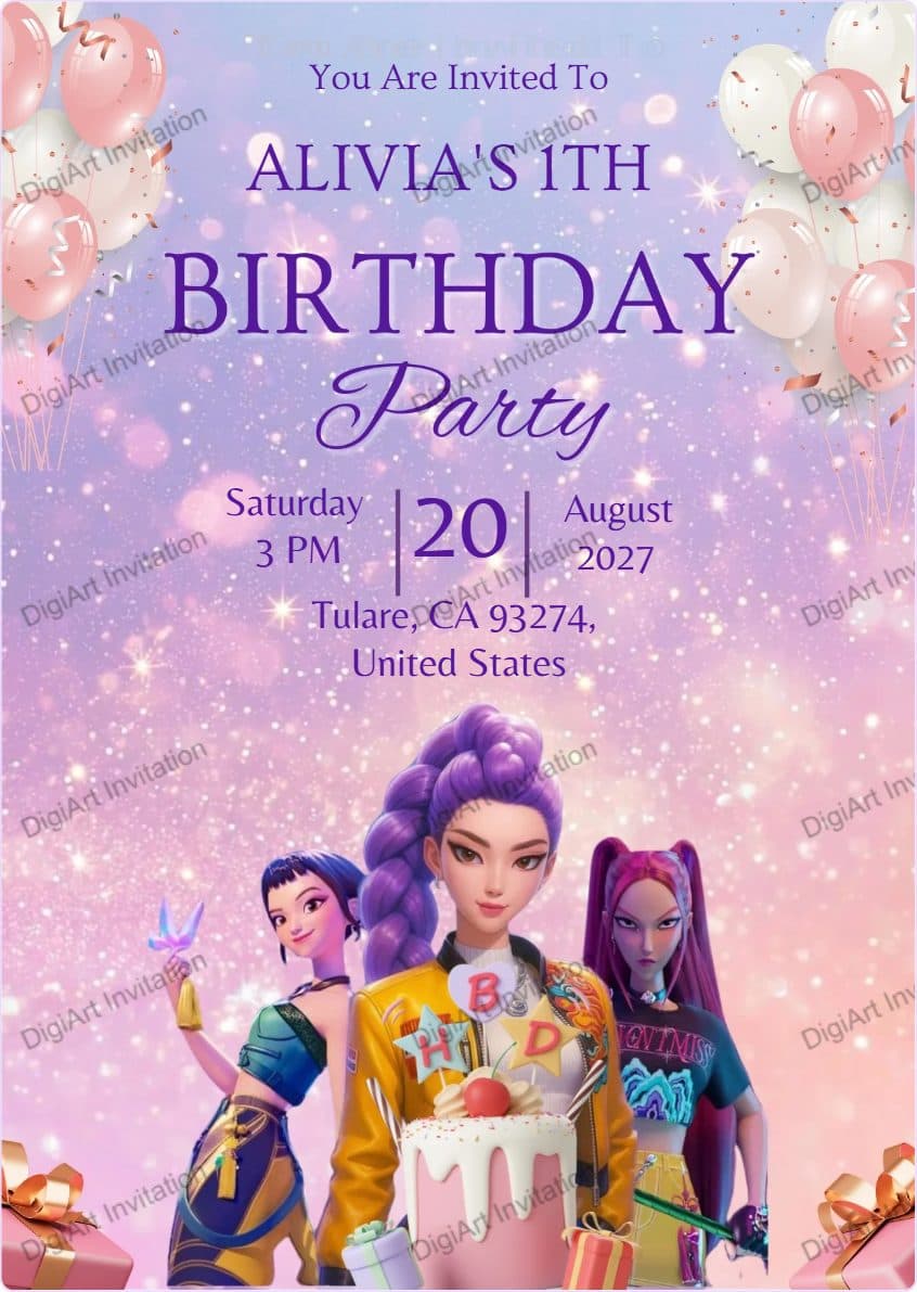 K-Pop Birthday lnvitation