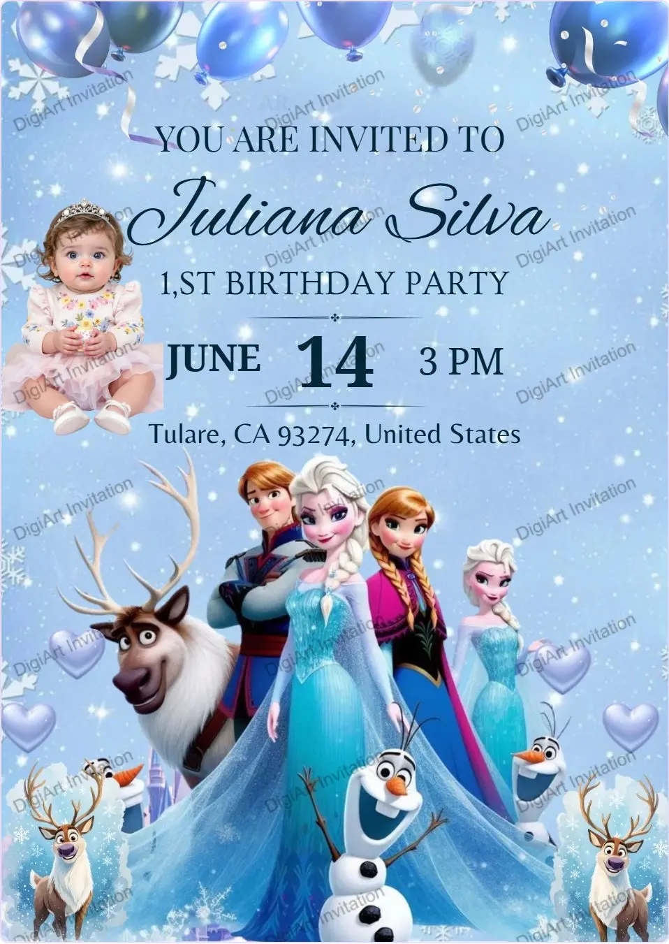 Frozen Birthday lnvitation