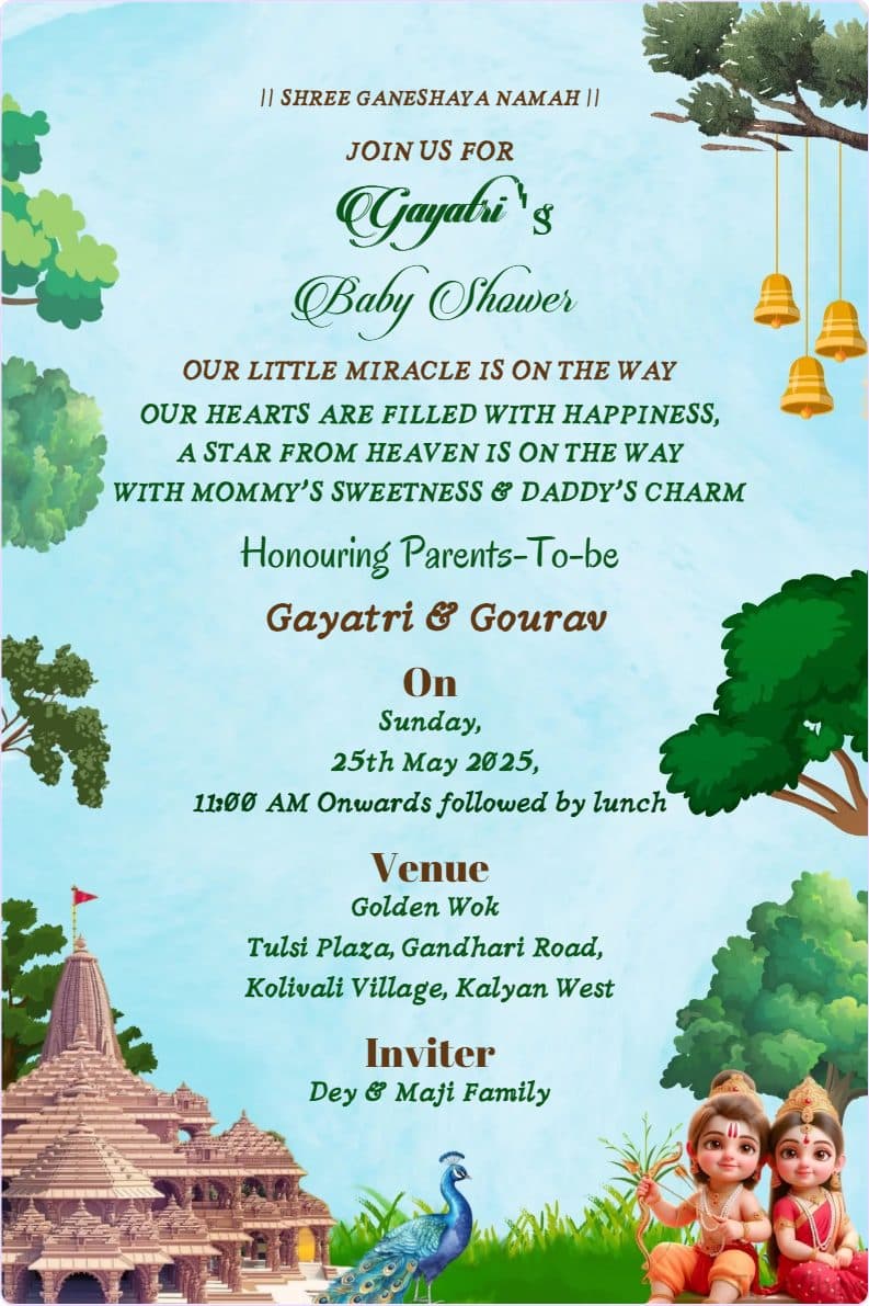 RamSita Baby Shower theme
