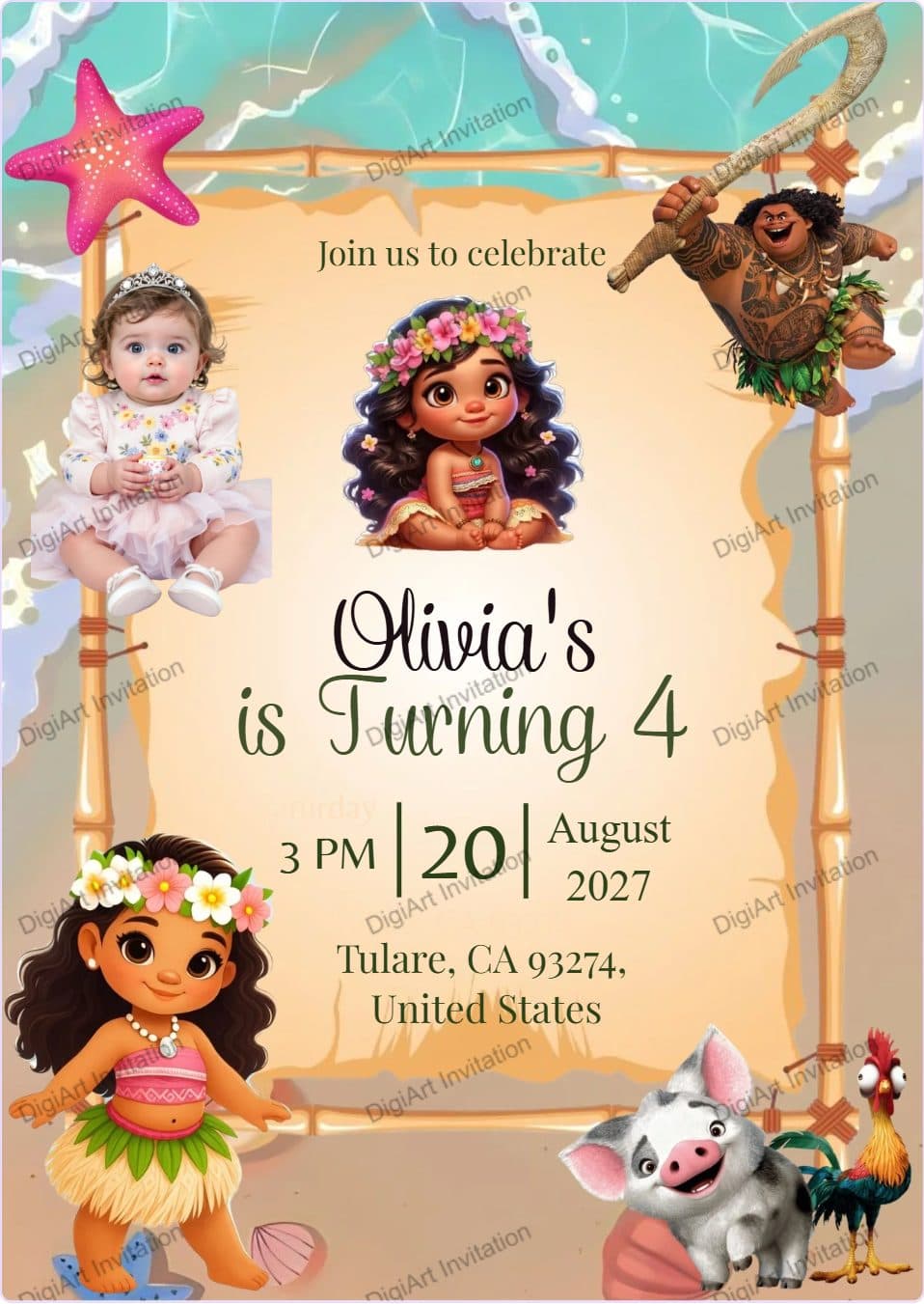 “Moana Tropical Island Birthday Theme